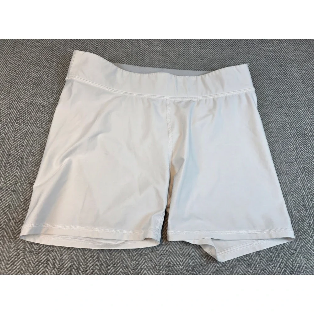 DSG Womens Compression Shorts White Size Large Athletic Spandex Training Sporty